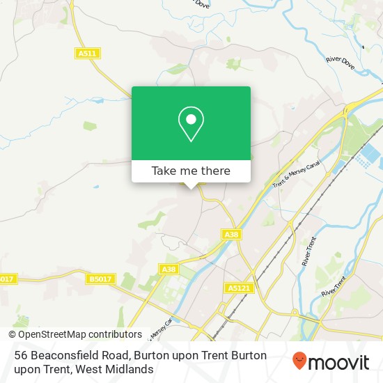 56 Beaconsfield Road, Burton upon Trent Burton upon Trent map
