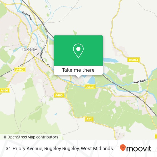 31 Priory Avenue, Rugeley Rugeley map