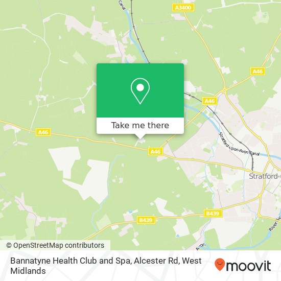 Bannatyne Health Club and Spa, Alcester Rd map