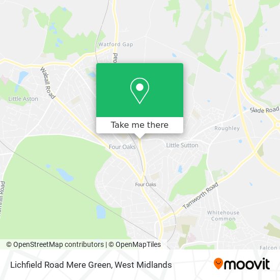 Lichfield Road Mere Green map