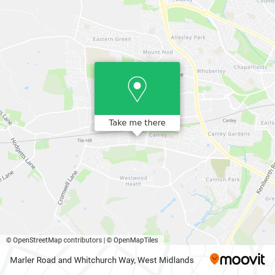 Marler Road and Whitchurch Way map