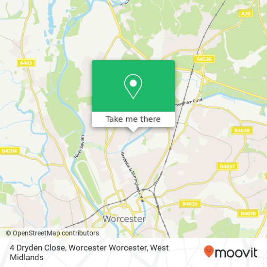 4 Dryden Close, Worcester Worcester map