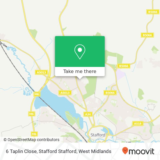 6 Taplin Close, Stafford Stafford map