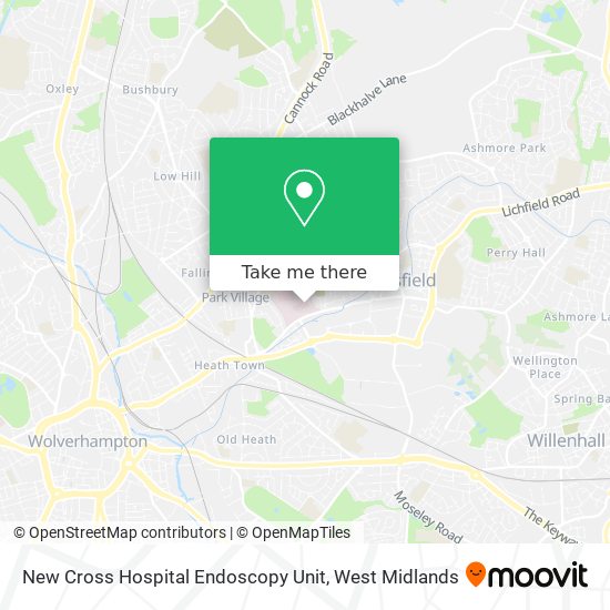 New Cross Hospital Endoscopy Unit map