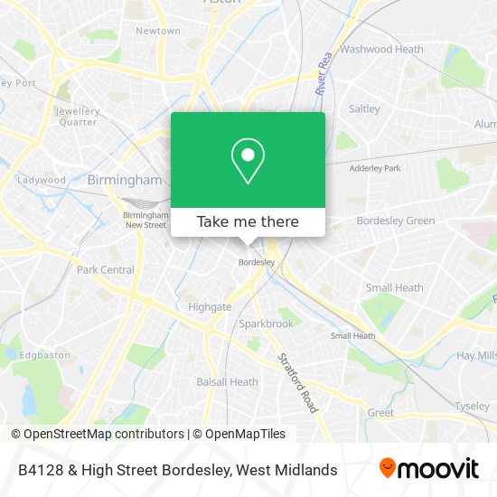 B4128 & High Street Bordesley map