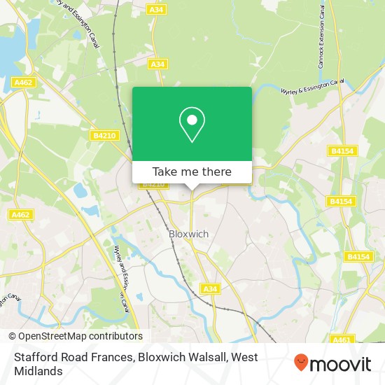 Stafford Road Frances, Bloxwich Walsall map