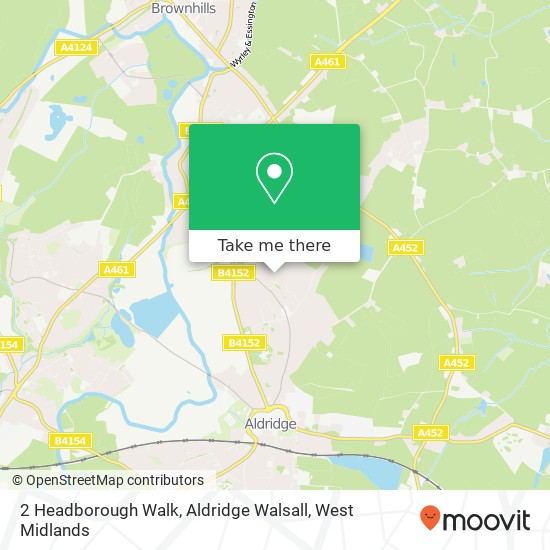 2 Headborough Walk, Aldridge Walsall map