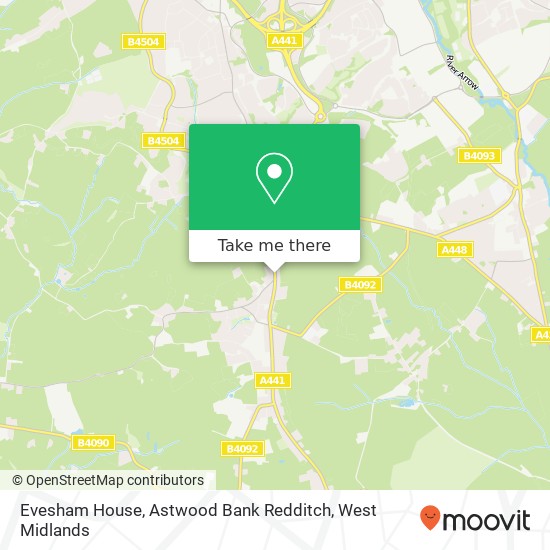 Evesham House, Astwood Bank Redditch map