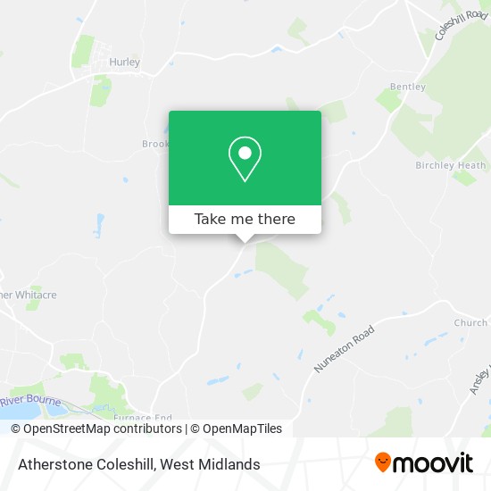Atherstone Coleshill map