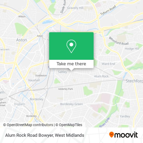 Alum Rock Road Bowyer map