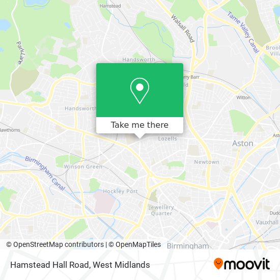 Hamstead Hall Road map