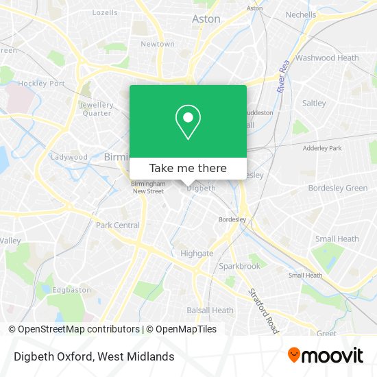 How to get to Digbeth Oxford in Bordesley Highgate by Bus or Train