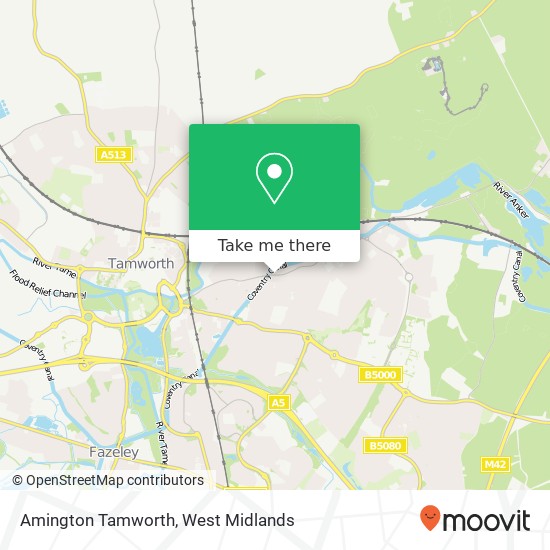 Amington Tamworth map