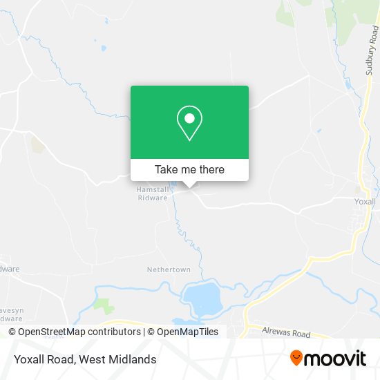 Yoxall Road, Hamstall Ridware Rugeley map