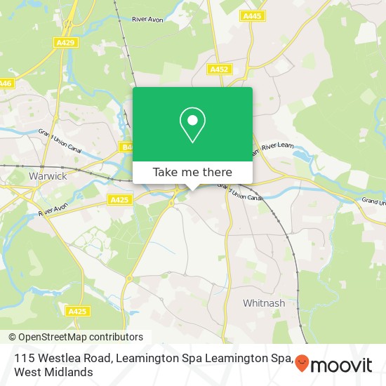 115 Westlea Road, Leamington Spa Leamington Spa map