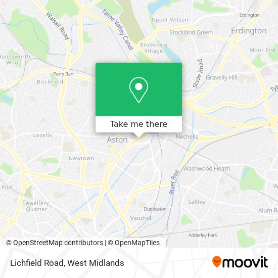 Lichfield Road map