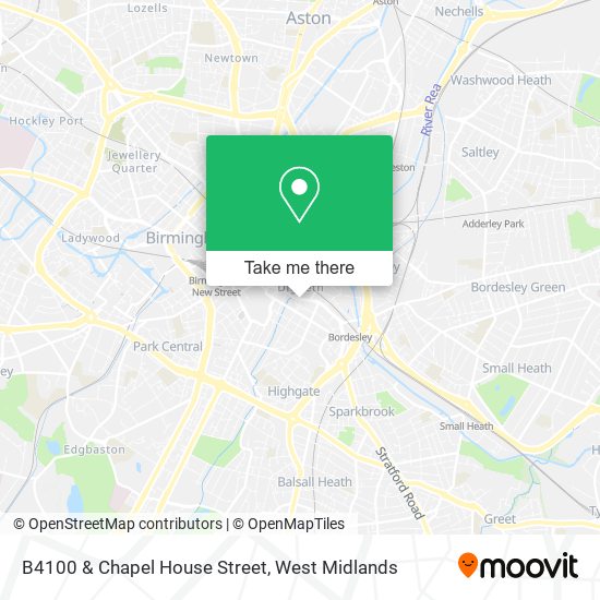 B4100 & Chapel House Street map