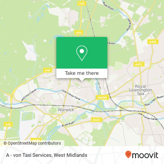 A - von Taxi Services map