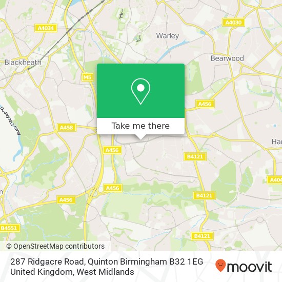 287 Ridgacre Road, Quinton Birmingham B32 1EG United Kingdom map