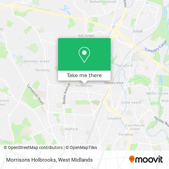 Morrisons Holbrooks map