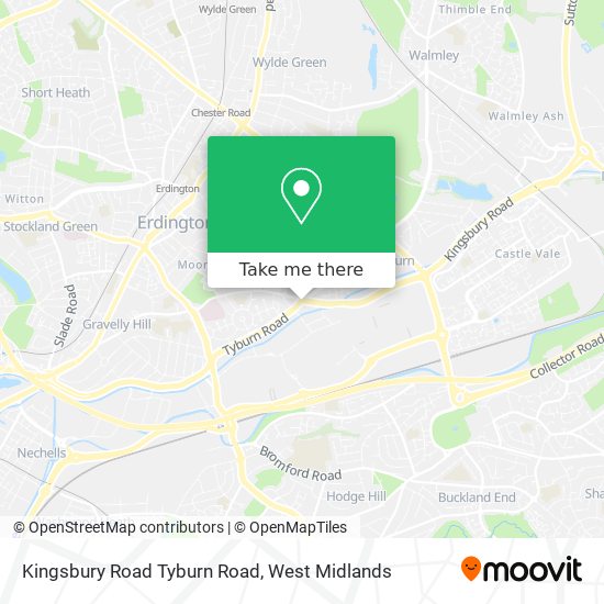 Kingsbury Road Tyburn Road map