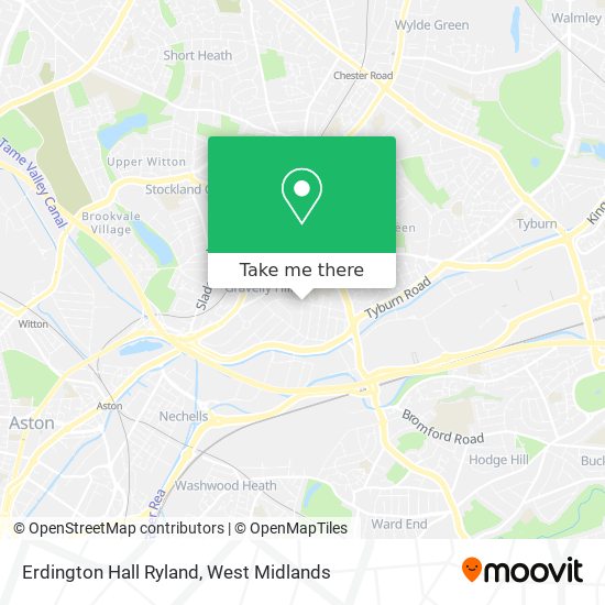 Erdington Hall Ryland map
