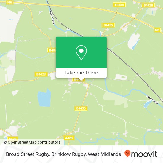 Broad Street Rugby, Brinklow Rugby map