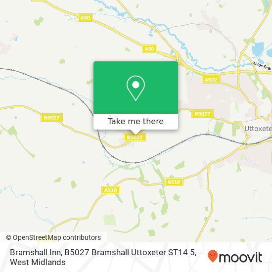 Bramshall Inn, B5027 Bramshall Uttoxeter ST14 5 map