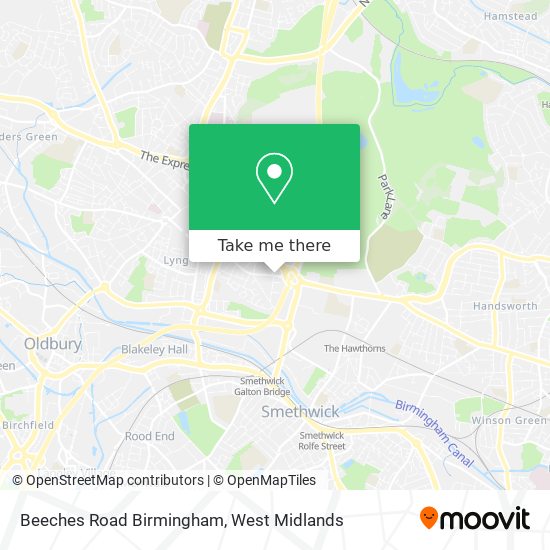 Beeches Road Birmingham map