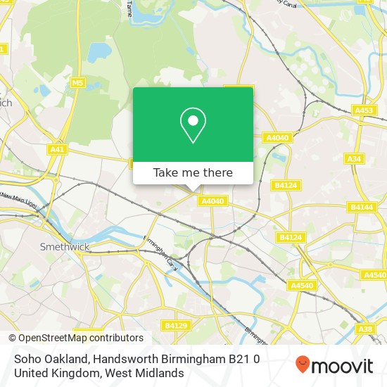 Soho Oakland, Handsworth Birmingham B21 0 United Kingdom map