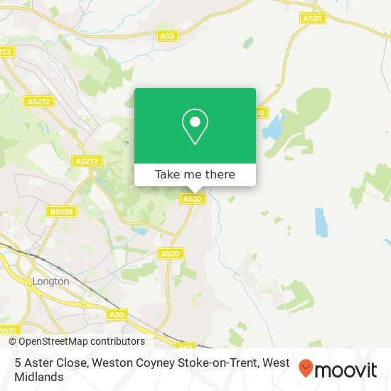 5 Aster Close, Weston Coyney Stoke-on-Trent map
