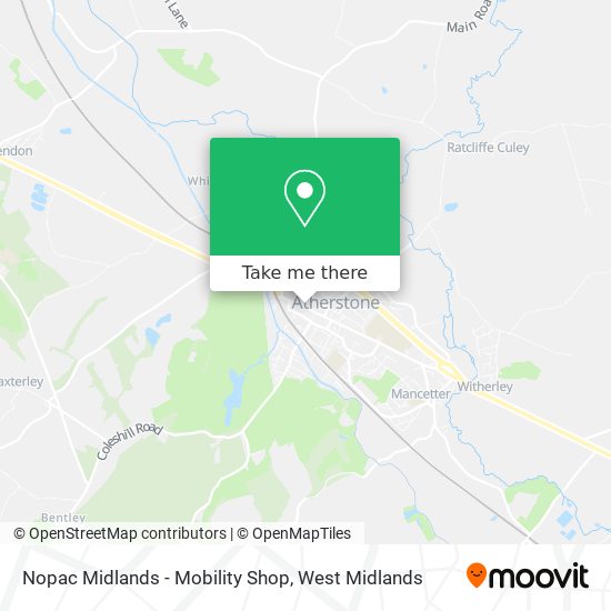 Nopac Midlands - Mobility Shop map