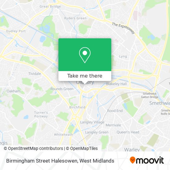 Birmingham Street Halesowen map