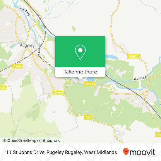 11 St Johns Drive, Rugeley Rugeley map