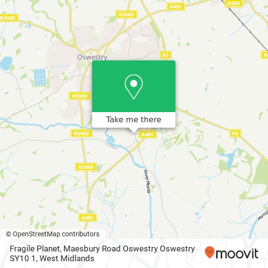 Fragile Planet, Maesbury Road Oswestry Oswestry SY10 1 map