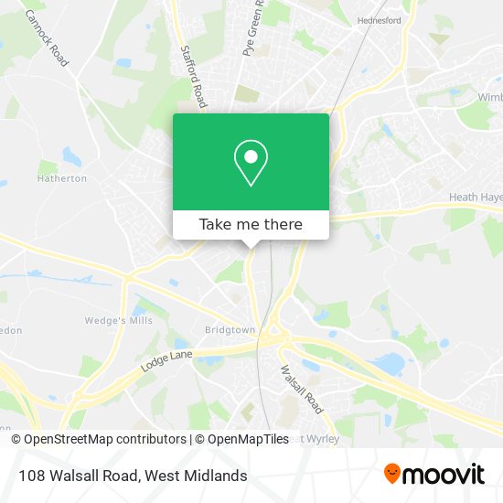 108 Walsall Road map