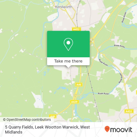 5 Quarry Fields, Leek Wootton Warwick map