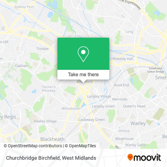 Churchbridge Birchfield map