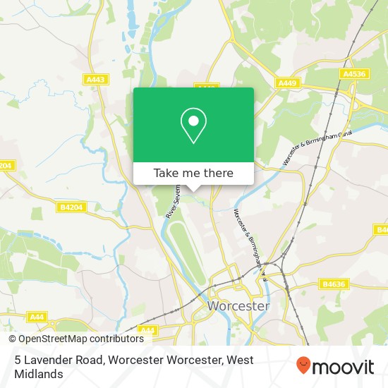 5 Lavender Road, Worcester Worcester map