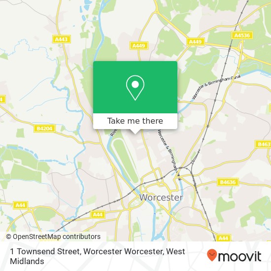 1 Townsend Street, Worcester Worcester map