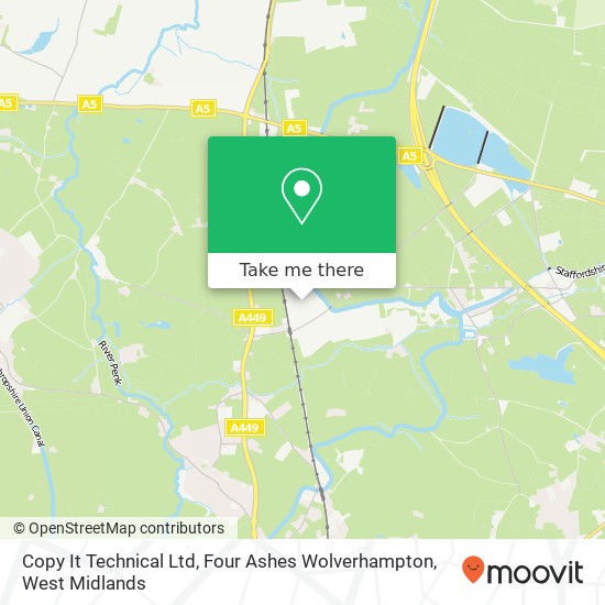 Copy It Technical Ltd, Four Ashes Wolverhampton map
