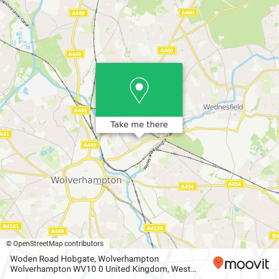 Woden Road Hobgate, Wolverhampton Wolverhampton WV10 0 United Kingdom map