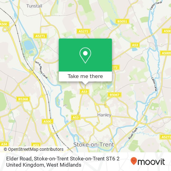 Elder Road, Stoke-on-Trent Stoke-on-Trent ST6 2 United Kingdom map