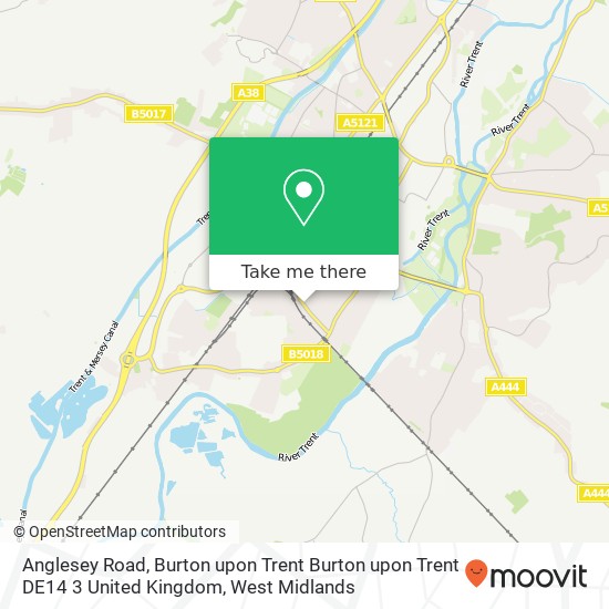 Anglesey Road, Burton upon Trent Burton upon Trent DE14 3 United Kingdom map