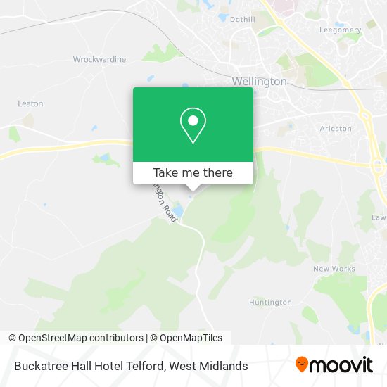 Buckatree Hall Hotel Telford map