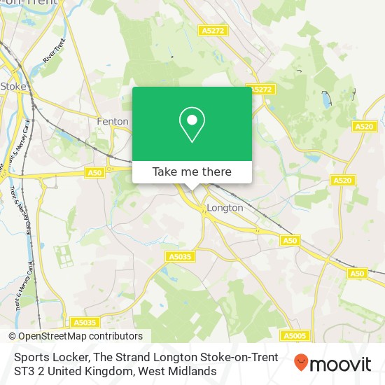 Sports Locker, The Strand Longton Stoke-on-Trent ST3 2 United Kingdom map