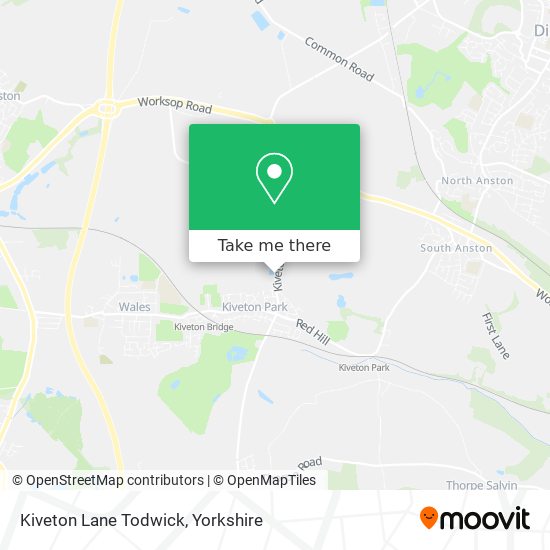 Kiveton Lane Todwick map