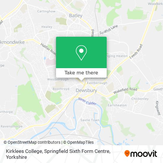 Kirklees College, Springfield Sixth Form Centre map