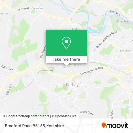 Bradford Road B6155 map