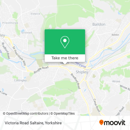 Victoria Road Saltaire map